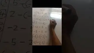 subtracting integers 5-(-2) 