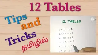12th tables/Tricks for multiplication tables/easy way to memorize tables