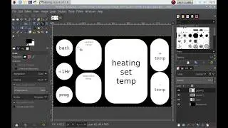 Heating & Security Control Part 4 - Raspberry Pi using GIMP to create my heating menu buttons