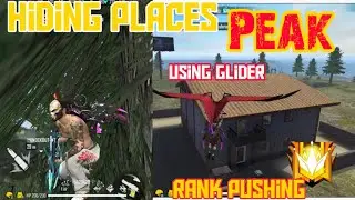 🧐New top 3 hiding places in free fire ranked mode Tips &tricks