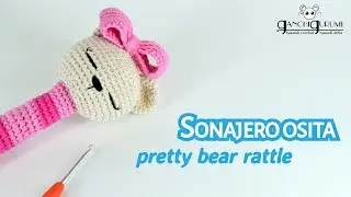 Crochet baby rattle - How to make a bear crochet rattle