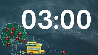 3 Minute Back to school timer with music and alarm