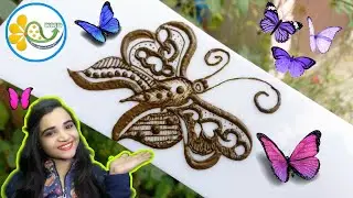 Butterfly mehandi tattoo design | Easy temporary forearm tattoo | Mehndi design for girls | #1
