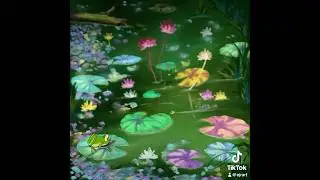 The frog and lilies #animation #procreate #digitalart #digitalpaintingprocess