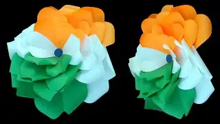 DIY Paper Flower Making | Independence Day Paper Craft Ideas | Republic Day Paper Craft Ideas