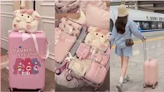 Immersive Packing of Suitcases 🎀 | restocking / closet and kitchen organizations