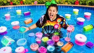POR QUE MINHA AMIGA JOGOU MINHAS SLIMES NA PISCINA? História com Slime da Mileninha