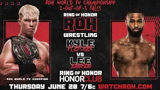 Kyle Fletcher vs Lee Johnson - ROH TV Championship 2 Out of 3 Falls - Highlights.