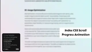 Index CSS Scroll Progress Animation 