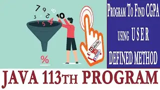 JAVA 113th PROGRAM||Java code for calculating CGPA using a user-defined method ||