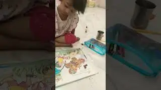 saanvi doing activity task (butterfly)
