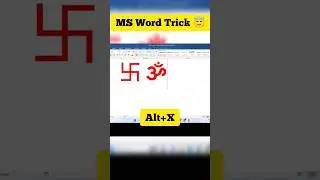 How to draw Om and Swastik symble in word ? #word #msword #shortsvideo #shortsinda #viralshorts