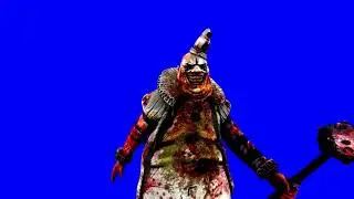 zombie clown blue screen