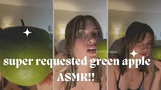 Super requested crunchy green apple ASMR🍏