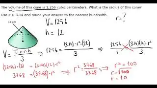Volume of cones