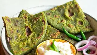 Spinach and Black Bean Paratha | 20g Protein Indian Breakfast Recipe