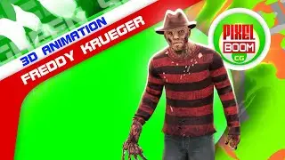 Green Screen Freddy Krueger Halloween Killer 3D Animations PixelBoomCG