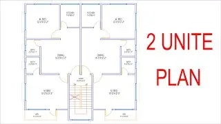 HOUSE PLAN DESIGN | EP 304 | 1600 SQUARE FEET TWO-UNIT HOUSE PLAN | LAYOUT PLAN