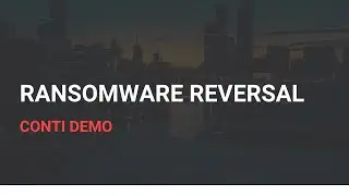 Nubeva Ransomware Reversal: Demo CONTI Ransomware