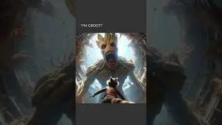 Guardians be like (Rocket Groot edition🛰️🦝🫚) orig: @TheManniiShow  #ai #copilot #aiart