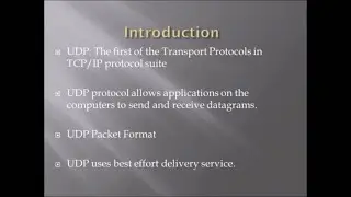 Introduction of UDP(User datagram Protocol) in Data Communication Network or Computer Network?
