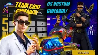 FREE FIRE LIVE GIVEAWAY CUSTOM ROOM||FF LIVE TEAM CODE GIVEAWAY || FFLIVE#freefirelive#gyangaming