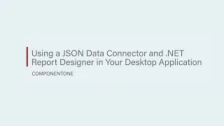 Using a JSON Data Connector and .NET Report Designer in Your Desktop Application