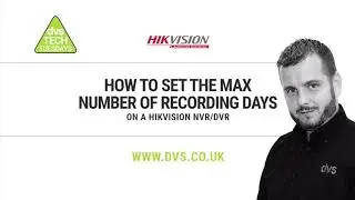 How to set the max number of recording days on a Hikvision NVR/DVR