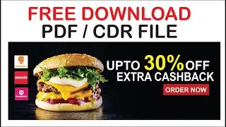 Fast food banner design || coreldraw  tutorial