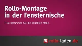 Rollo-Montage in der Fensternische www.rollo-laden.de