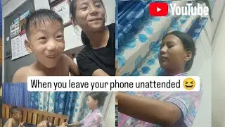 This is what happens when you leave your phone unattended 😂 #video -78 #youtube