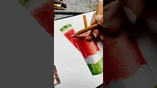 Smoothie 🍉 Realistic drawing / Marker illustration #shorts #realistic #illustration