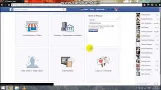 How to create a facebook page