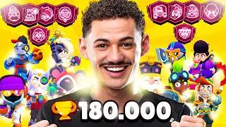 PEGUEI PRESTIGIO 2 em 10 BRAWLERS SUBINDO para os 300.000 TROFÉUS! EP 8 180K!