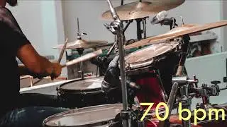 70 Bpm Drum Track Batería - Groove Beat Sixteenth notes