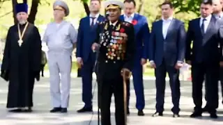 Ветеран из Запорожья Иван Залужный на митинге у 