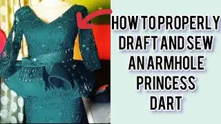 HOW TO DRAFT AND SEW A PRINCESS DART FROM A BASIC BODICE PATTERN || BEGINNERS FRIENDLY TUTORIAL