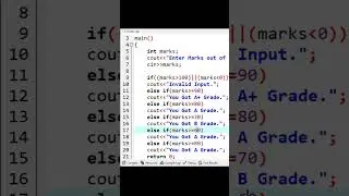 Grade System using If-Else Statement in C++ # shorts