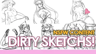 Dirty Sketches Dva, Pokemon, Sailor moon - SpeedPaint -