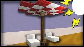 Minecraft - How to make a REALISTIC UMBRELLA (100% survival mode)