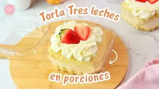 Torta de tres leches en porciones | @MariaLett
