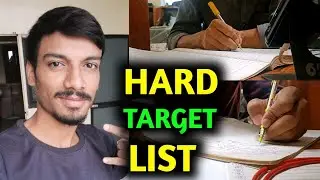 HARD TARGET LIST / TO DO LIST|| JEE STUDY VLOG || jeeprepvlog || jee wallah