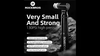ROCKBROS Air Pump 130PSI Bicycle Mini Pump Aluminum Alloy Portable UNBOXING COACHCISVILLA