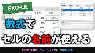 [EXCEL] 数式の中にセルにつけた名前が使える