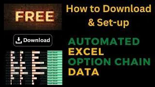 Free Option Chain Excel file | How to Download & Set-up file  | Automated Excel