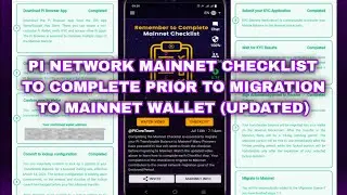Pi Network Mainnet Checklist to Complete Prior to Mainnet Migration (Updated)..