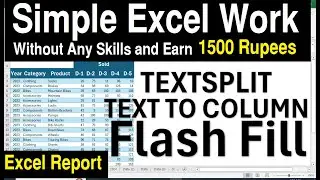 Flash Fill Text Split and Text To Column Excel Functions and Formulas