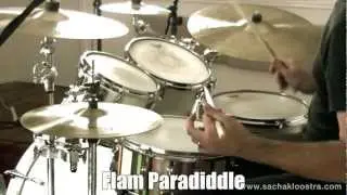 Flam Paradiddle Drum Rudiment On Snare & Drum Kit