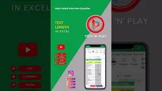 Find Text Length In Excel 😎 #shorts #exceltricks #msexcel #exceltips #excel @tech-n-play  🔥