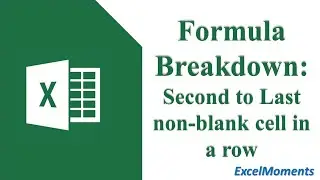 Second to last non-blank cell excel